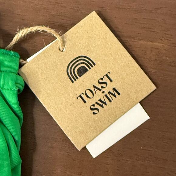 FP‎ x Toast Swim Signature Ruffle Bandeau Bikini Top in Fern Green Small NWT - Picture 8 of 9